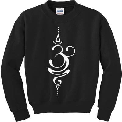 Ancient Sanskrit Symbol For BREATHE Inspiration Om Yoga Kids Sweatshirt