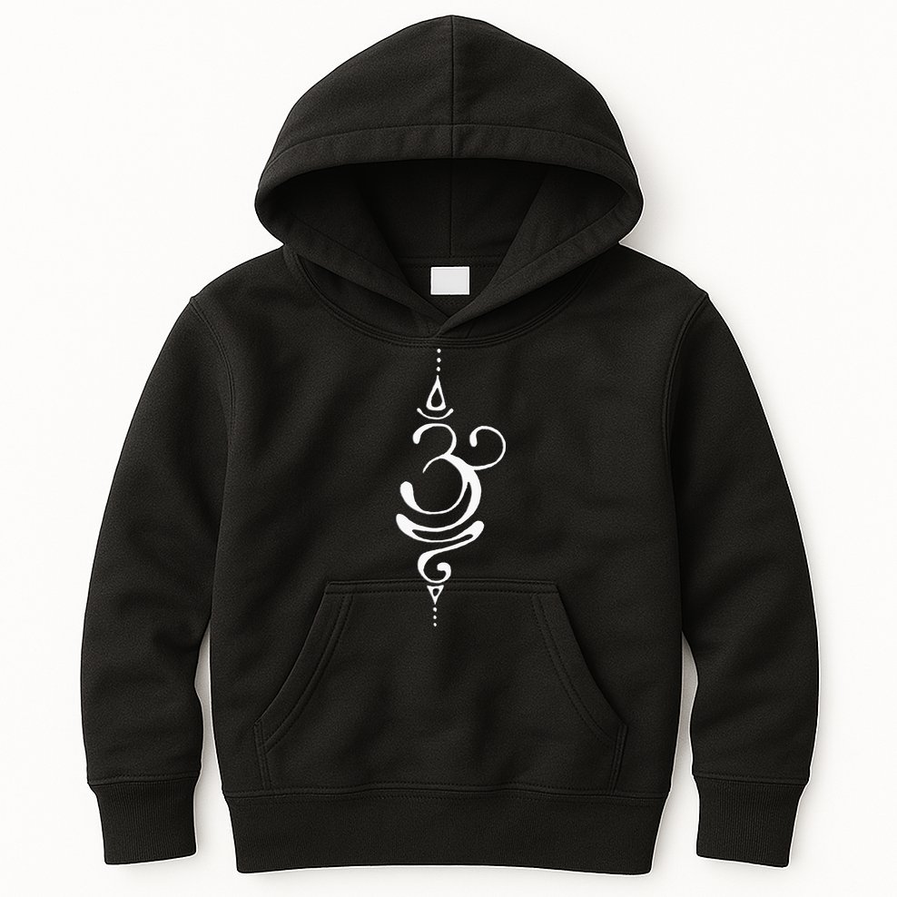 Ancient Sanskrit Symbol For BREATHE Inspiration Om Yoga Kids Hoodie