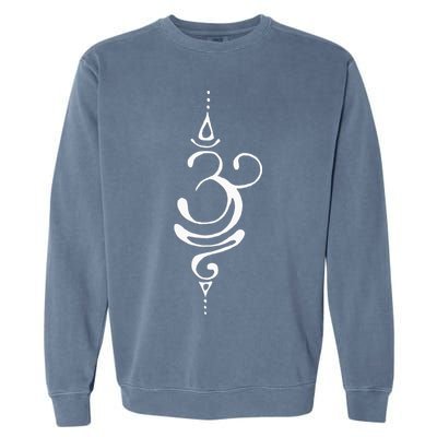 Ancient Sanskrit Symbol For BREATHE Inspiration Om Yoga Garment-Dyed Sweatshirt