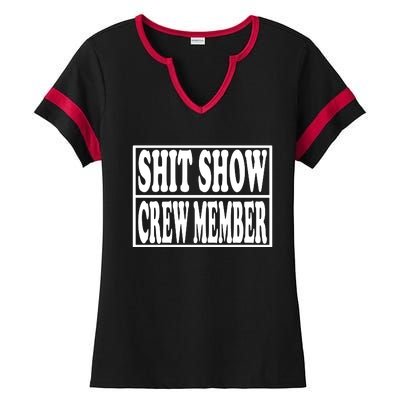 Awesome Shit Show Crew Member Ladies Halftime Notch Neck Tee