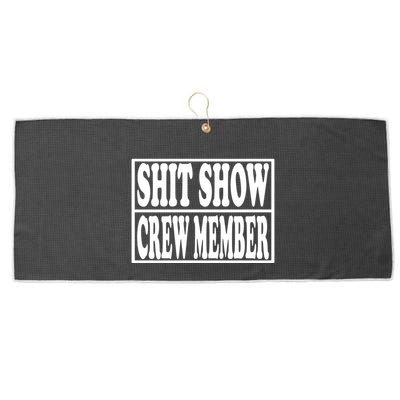 Awesome Shit Show Crew Member Large Microfiber Waffle Golf Towel