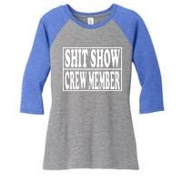 Awesome Shit Show Crew Member Women's Tri-Blend 3/4-Sleeve Raglan Shirt