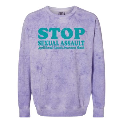 American Stop Sexual Assault April Awareness Month Gift Colorblast Crewneck Sweatshirt