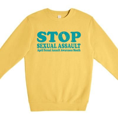 American Stop Sexual Assault April Awareness Month Gift Premium Crewneck Sweatshirt