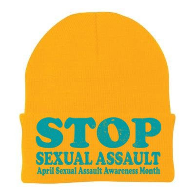 American Stop Sexual Assault April Awareness Month Gift Knit Cap Winter Beanie