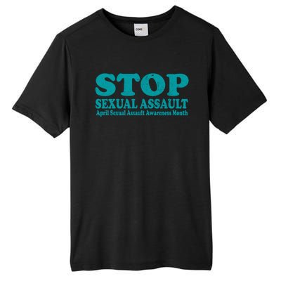 American Stop Sexual Assault April Awareness Month Gift Tall Fusion ChromaSoft Performance T-Shirt