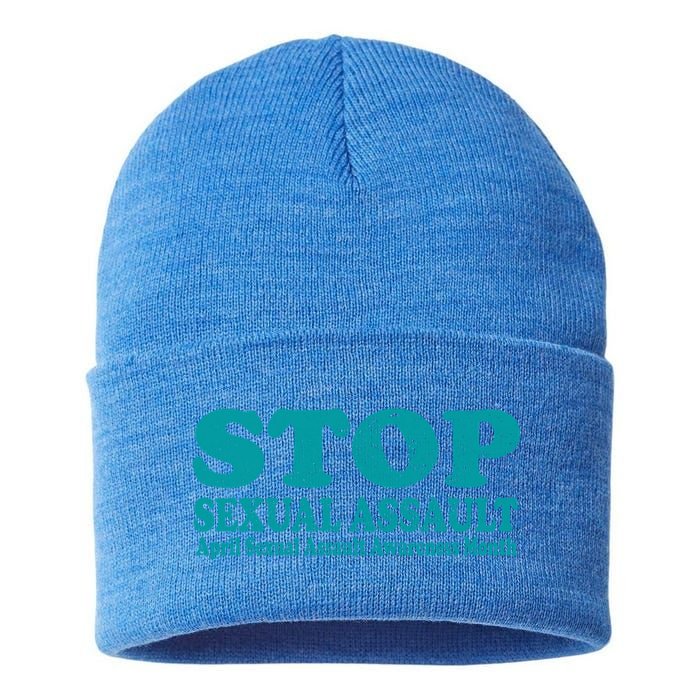 American Stop Sexual Assault April Awareness Month Gift Sustainable Knit Beanie