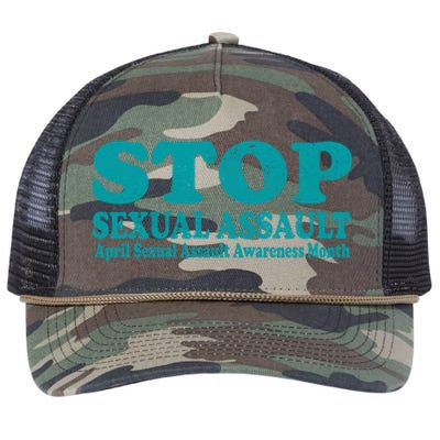 American Stop Sexual Assault April Awareness Month Gift Retro Rope Trucker Hat Cap