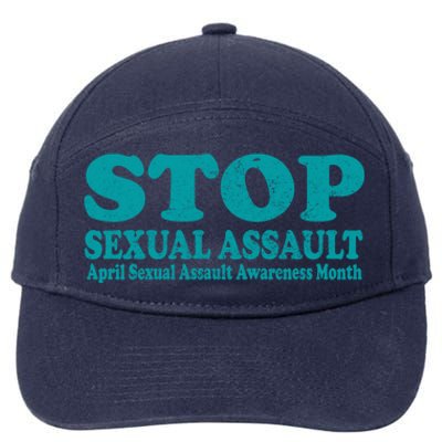 American Stop Sexual Assault April Awareness Month Gift 7-Panel Snapback Hat