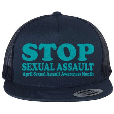 American Stop Sexual Assault April Awareness Month Gift Flat Bill Trucker Hat