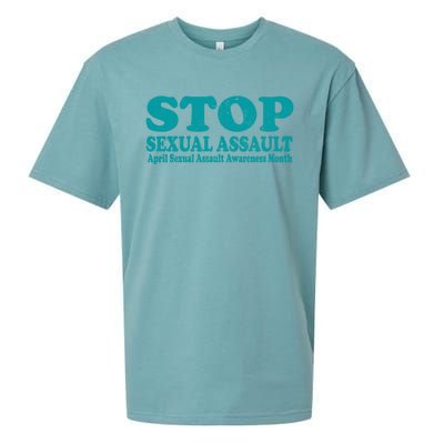 American Stop Sexual Assault April Awareness Month Gift Sueded Cloud Jersey T-Shirt