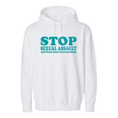 American Stop Sexual Assault April Awareness Month Gift Garment-Dyed Fleece Hoodie