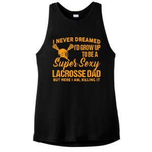 A Super Sexy Lacrosse Dad Ladies PosiCharge Tri-Blend Wicking Tank