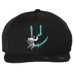 Astronaut Space Smile Paint Graphic Cool Gift Wool Snapback Cap