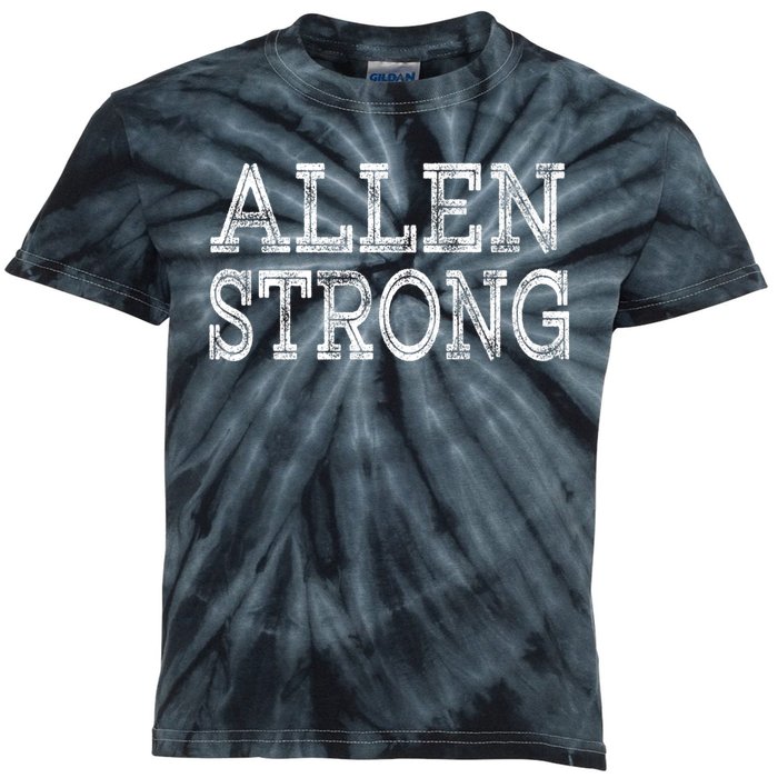 ALLEN Strong Squad Family Reunion Last Name Team Custom Kids Tie-Dye T-Shirt