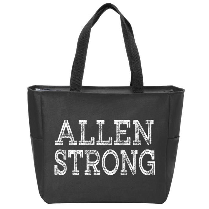 ALLEN Strong Squad Family Reunion Last Name Team Custom Zip Tote Bag