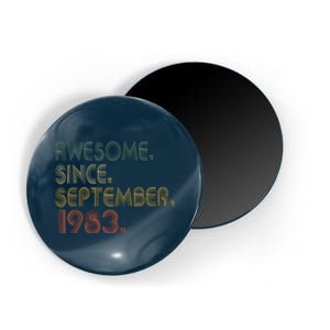 Awesome Since September 1983 40th Birthday Gifts 40 Year Old Magnet