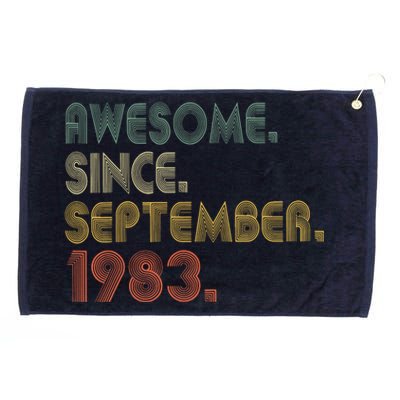 Awesome Since September 1983 40th Birthday Gifts 40 Year Old Grommeted Golf Towel