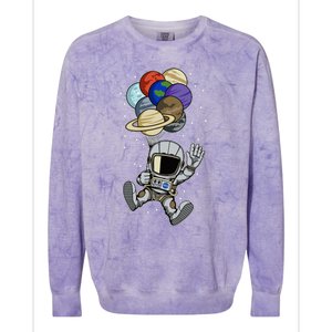 Astronaut Space Spaceman Planets social distancing Gift Idea Colorblast Crewneck Sweatshirt