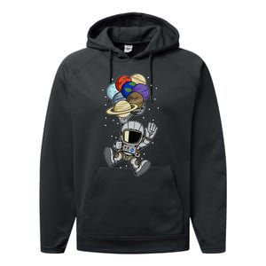 Astronaut Space Spaceman Planets social distancing Gift Idea Performance Fleece Hoodie