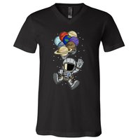 Astronaut Space Spaceman Planets social distancing Gift Idea V-Neck T-Shirt