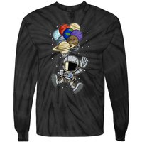 Astronaut Space Spaceman Planets social distancing Gift Idea Tie-Dye Long Sleeve Shirt