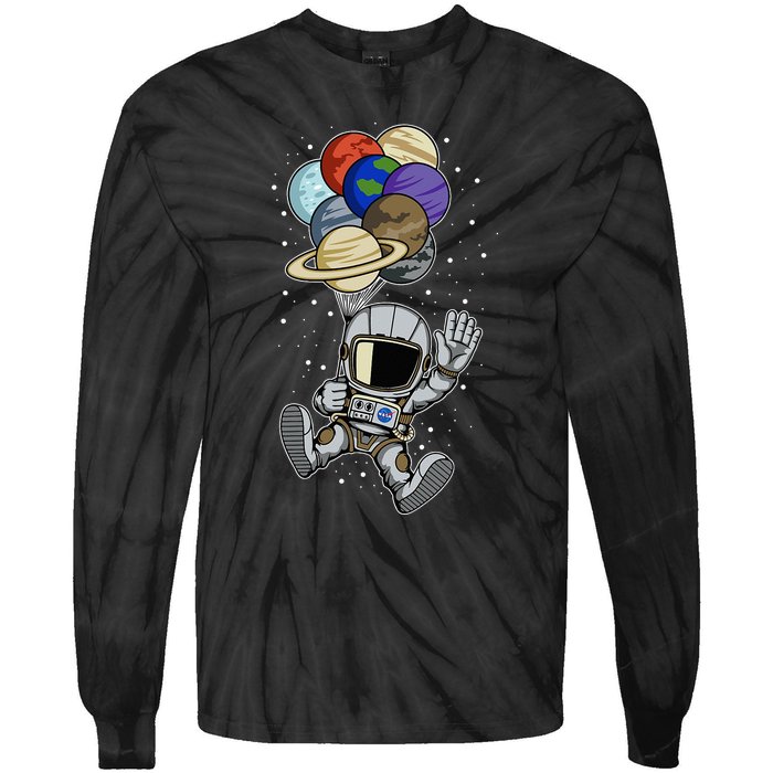 Astronaut Space Spaceman Planets social distancing Gift Idea Tie-Dye Long Sleeve Shirt