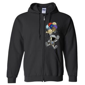 Astronaut Space Spaceman Planets social distancing Gift Idea Full Zip Hoodie