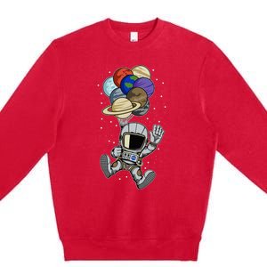 Astronaut Space Spaceman Planets social distancing Gift Idea Premium Crewneck Sweatshirt