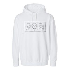 Aesthetic Skulls Soft Grunge Clothes Goth Teen Gift Garment-Dyed Fleece Hoodie