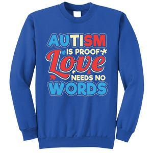 Autism Spectrum Support Love Needs No Words Parent Design Gift Sweatshirt