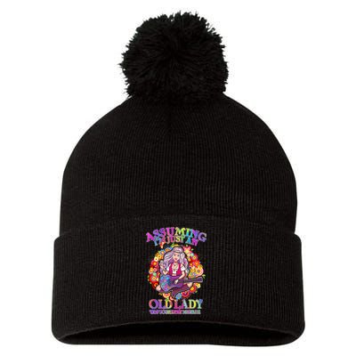 Assuming I'm Just An Old Lady Pom Pom 12in Knit Beanie