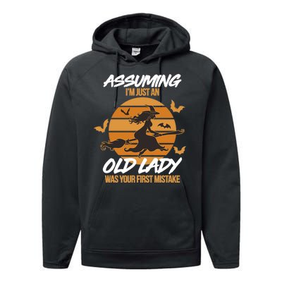 Assuming I'm Just An Old Lady Was a Mistake Halloween Performance Fleece Hoodie