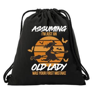 Assuming I'm Just An Old Lady Was a Mistake Halloween Drawstring Bag