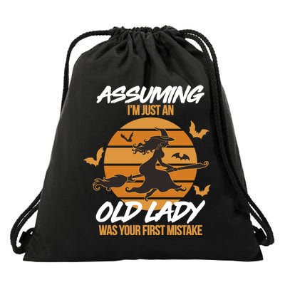 Assuming I'm Just An Old Lady Was a Mistake Halloween Drawstring Bag