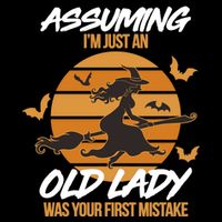 Assuming I'm Just An Old Lady Was a Mistake Halloween Drawstring Bag