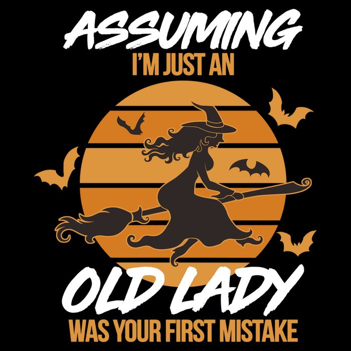 Assuming I'm Just An Old Lady Was a Mistake Halloween Drawstring Bag