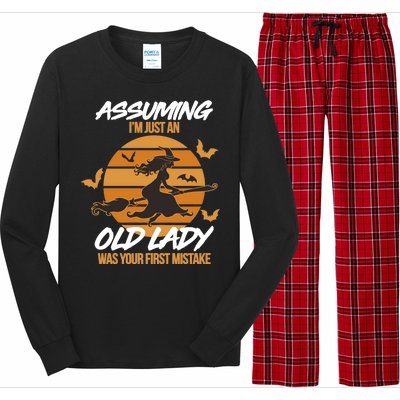 Assuming I'm Just An Old Lady Was a Mistake Halloween Long Sleeve Pajama Set