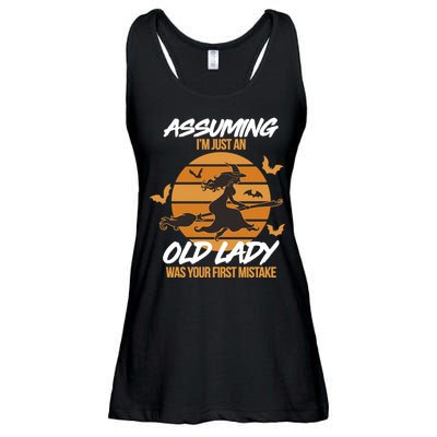 Assuming I'm Just An Old Lady Was a Mistake Halloween Ladies Essential Flowy Tank