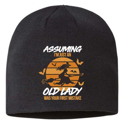 Assuming I'm Just An Old Lady Was a Mistake Halloween Sustainable Beanie