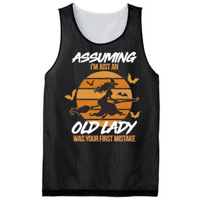 Assuming I'm Just An Old Lady Was a Mistake Halloween Mesh Reversible Basketball Jersey Tank