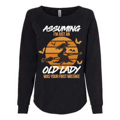 Assuming I'm Just An Old Lady Was a Mistake Halloween Womens California Wash Sweatshirt