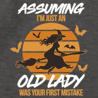 Assuming I'm Just An Old Lady Was a Mistake Halloween Vector Backpack