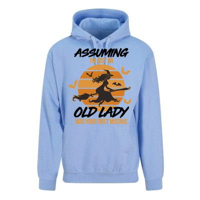 Assuming I'm Just An Old Lady Was a Mistake Halloween Unisex Surf Hoodie