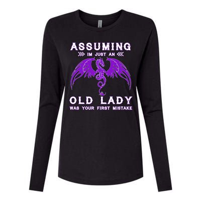 Assuming I'm Just An Old Lady Was Your First Mistake Womens Cotton Relaxed Long Sleeve T-Shirt