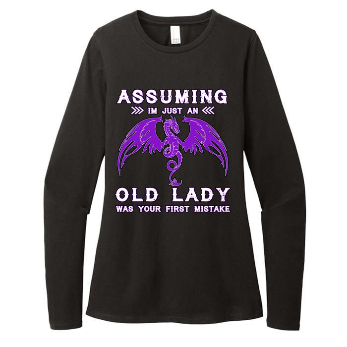 Assuming I'm Just An Old Lady Was Your First Mistake Womens CVC Long Sleeve Shirt