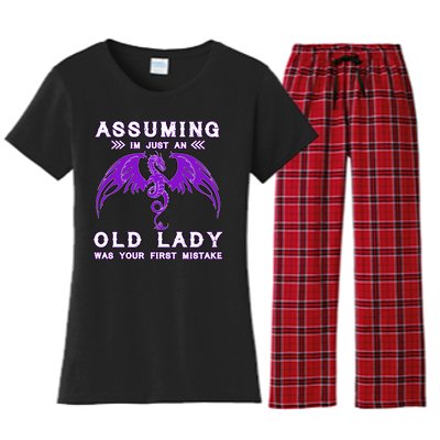 Assuming I'm Just An Old Lady Was Your First Mistake Women's Flannel Pajama Set