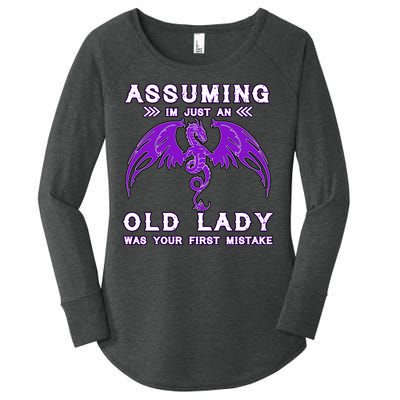 Assuming I'm Just An Old Lady Was Your First Mistake Women's Perfect Tri Tunic Long Sleeve Shirt