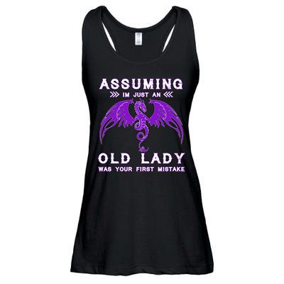 Assuming I'm Just An Old Lady Was Your First Mistake Ladies Essential Flowy Tank