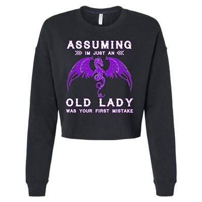 Assuming I'm Just An Old Lady Was Your First Mistake Cropped Pullover Crew